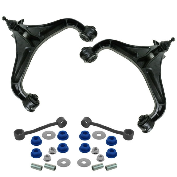 TRQ 4 Piece Suspension Kit Front Control Arms w/ Ball Joints Sway Bar End Links PSA66368 Fits select: 2008-2012 JEEP LIBERTY, 2007-2011 DODGE NITRO