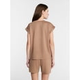 thumbnail image 3 of Lissome Women's Scuba Knit Top and Shorts Sleep Set, 2-Piece, Sizes S-4X, 3 of 5