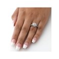 thumbnail image 3 of 2 cttw Diamond Halo Engagement Ring Vintage Antique  14k White Gold, 3 of 4