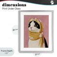 thumbnail image 4 of Stupell Industries Art Deco Cat Babushka in Yellow Scarf Gray Framed Print Under Glass, 17 x 21, by The Prints Vibe, 4 of 8