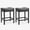 Black, variant on CONCETTA Set of 2 24in Saddle Bar Stools, Metal Base, PU Leather Seats with foot mat, Black
