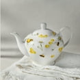thumbnail image 3 of STP GOODS Tea and Honey Porcelain Teapot in Gift Box 40.6 fl oz (1.2 L) Floral Kitchen Teapot for Loose Tea Tea Pot Tea Brewer Tea and Coffee Pot Kettle for Blooming Teas, White Yellow, 3 of 4