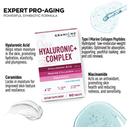 Granions Hyaluronic Acid Complex Tablets, Marine Collagen + Ceramides + Niacinamide, 60 units