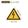 thumbnail image 2 of Uxcell Triangle Electrical Shock Risk Warning Sign Self Adhesive 15mm/0.59inch 20Pcs, 2 of 4