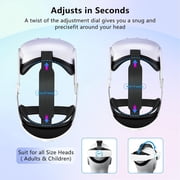 VR Comfort Head Strap Compatible with Meta Quest 3S and Quest 3,Adjustable Elite Strap Reduce Pressure & Balanced Weight Distribution for Oculus Quest 3/3S VR Headset Accessories, Wihte