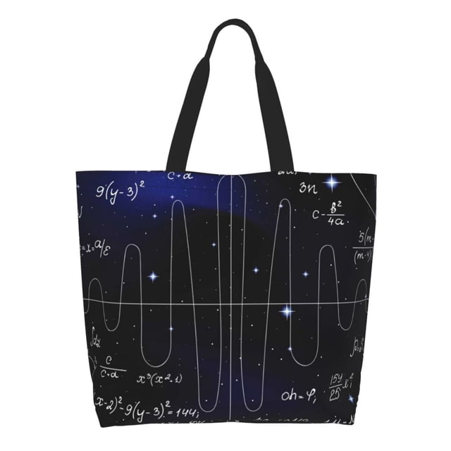 Balery Mathematica Science Bolsa Tote Estilo Estético con Cremalleras, Bolsa de Hombro, Bolsa de Compras Grande y Plegable
