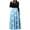Sky Blue, variant on Kaemgyyd Maxi Dresses for Women Fall Casual Print High Waist Dress Cute Long Sleeve Crew Neck A-Line Flowy Dress