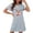 Blue, variant on Sakmal Moomoo Nightgowns Women Christmas Cute House Dress Short Sleeve Black Reindeer Print Nightgowns