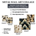 thumbnail image 4 of Designart "Luxurious Marble Swirls In Gold And White" Marble Wall Art Set Of 5 - Gold Glam Hallway Metal Art Print Set, 4 of 6