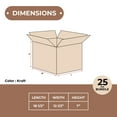 thumbnail image 6 of SSBM Corrugated Boxes 18 1/2" x 12 1/2" x 7" Kraft 25/Bundle, 6 of 6