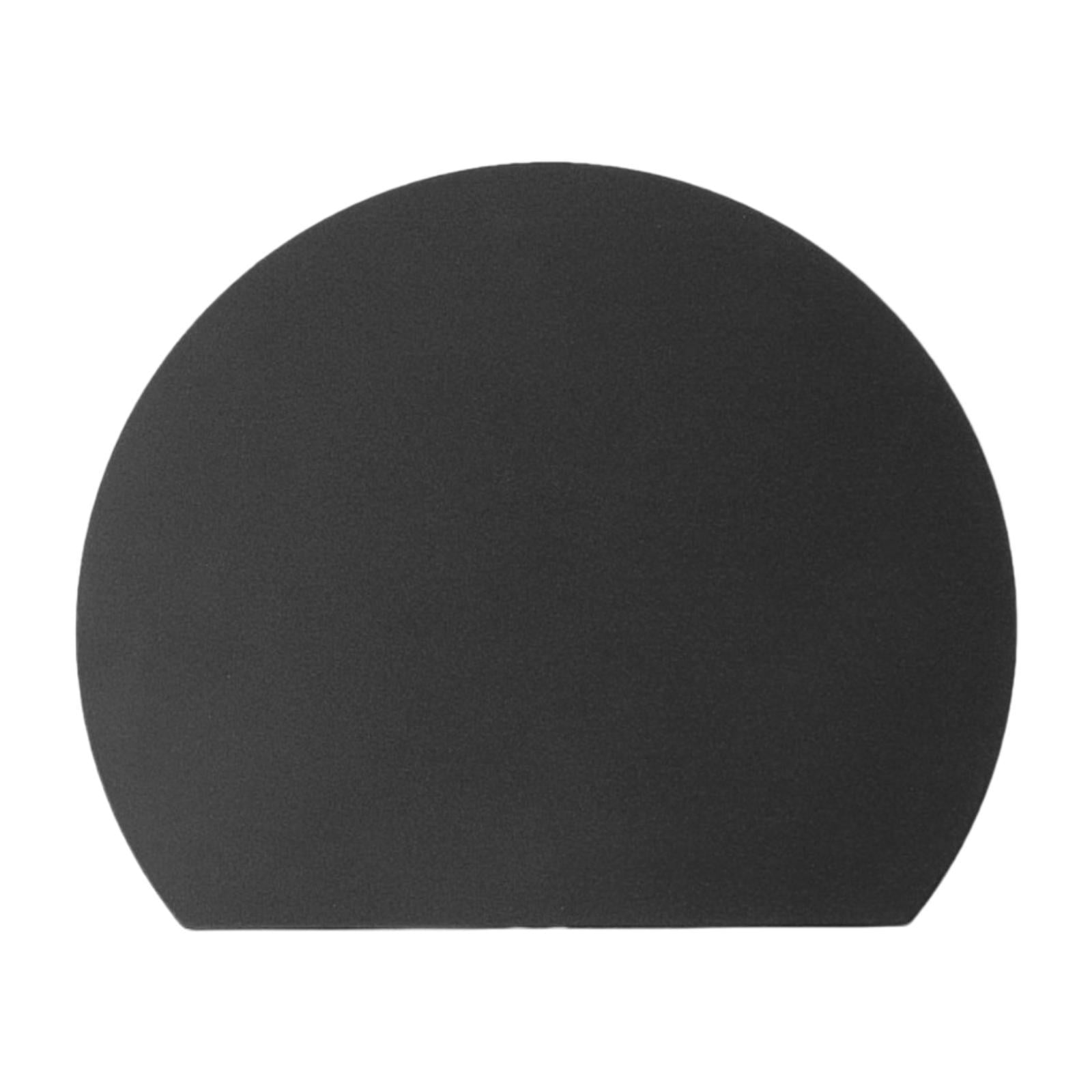Dualoai Chopping Board Convenient Half Round Cutting Mat for Fruits Vegetables Meats Black S