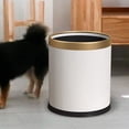 thumbnail image 5 of Open Top Trash Can Kitchen Trash Bin Simple Waste Container Waste Basket Waste Can Garbage Can for Apartment Living Room White, 5 of 8