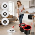 thumbnail image 5 of Spin Mop and Bucket Set with Wringer, 3 Microfiber Refills, 360° Rotating Mop for Floor Cleaning, 5 of 11