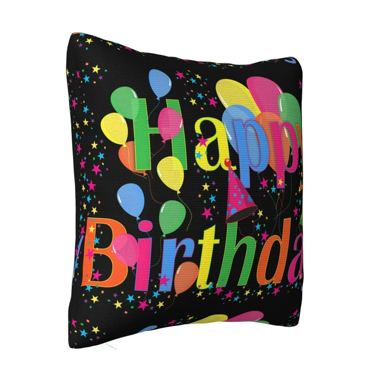 Happy birthday pillow 2025 cover
