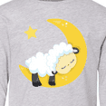 thumbnail image 4 of Inktastic Cute Sheep Sleeping On The Moon, White Sheep, Star Long Sleeve Youth T-Shirt, 4 of 5