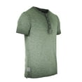thumbnail image 5 of ZIMEGO Men's Color Dyed Short Sleeve Crew Neck Slim Athletic Button Henley Shirt, 5 of 5