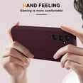 thumbnail image 6 of for Samsung Galaxy A54 5G Case and 2 Pack Tempered Glass Screen Protector, Slim Liquid Silicone Shockproof Protective Case - Wine Red, 6 of 16