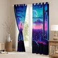 thumbnail image 3 of Feelyou Cute Anime Kitten Curtains Pack of 2 (42x84 Each) Child, Cartoon Cat Lover Curtains Blackout, Kawaii Animal Style Bedroom Curtains, Curtains and Drapes Home Decor, 3 of 6