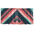 thumbnail image 7 of Yayeee Kitchen Curtains Tier Set of 2 Light Filtering 57"x36" Over Sink Window Panels, Pink Geometric, 7 of 7