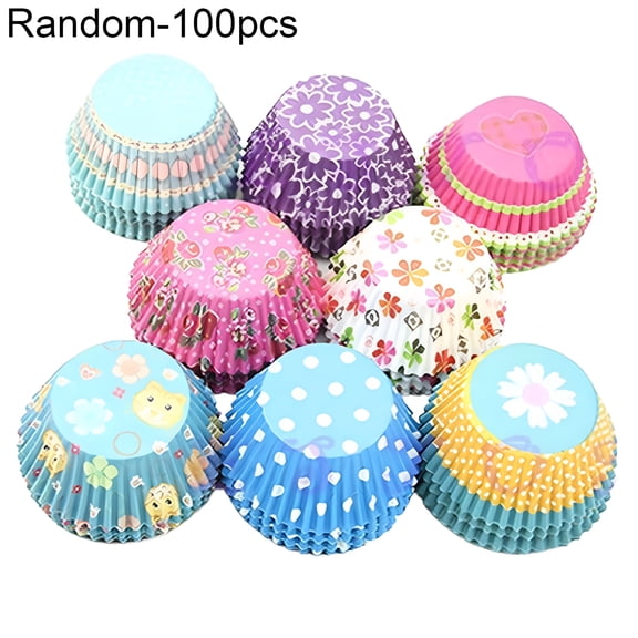 ACDANC 10/100Pcs Cupcake Liners Mini Disposable Oil-Proof Mini Paper Cake Cups Cupcake Cases Baking Tools Paper Cups for Baby Shower,Birthday Party,Weddings Decorations