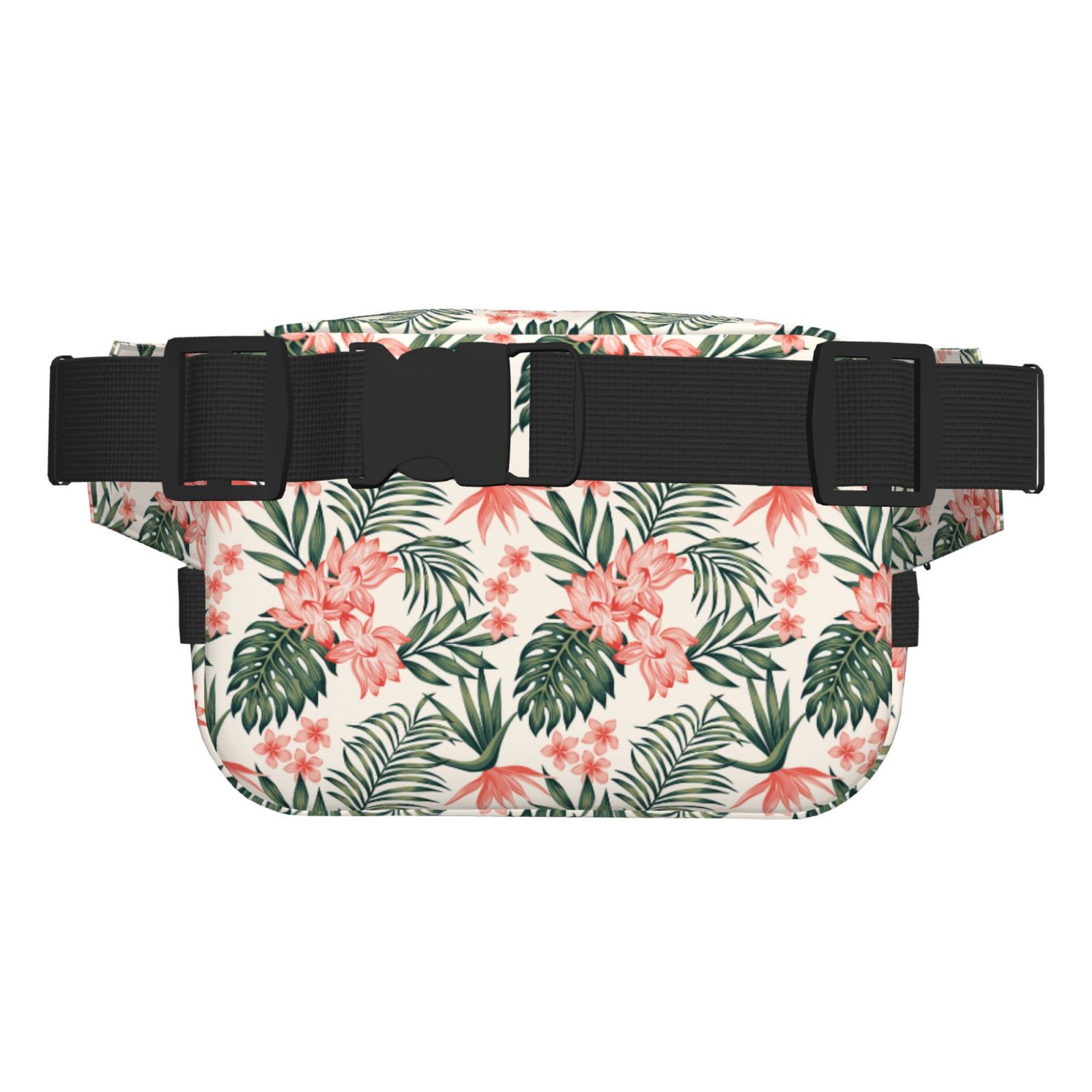 Picia Lilies Flowers Print Square Double-Layer Waist Bag Mini Adjustable Waist Belt Bag Exercise Running Travel Hiking