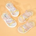 thumbnail image 4 of NOKIO Children'S Jelly Sandals Girls' Strappy Sandals Kids' Sport Sandals Girls' Platform Sandals Girls Transparent Colorful Straps Straps Pvc Soft Bottom Anti Slip Sandals Beach Daily Casual Shoes, 4 of 7