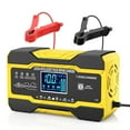 thumbnail image 1 of Cargador de Batería de 10 Amperios 12V y 24V Totalmente Automático, Cargador Inteligente para Auto, Mantenedor de Batería, Cargador de Goteo, Cargador de Batería con Compensación de Temperatura para, 1 of 8