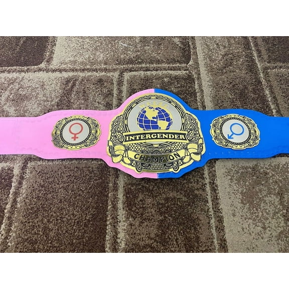 World Inter Gender Wrestling championship belt Adult size