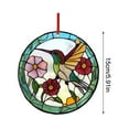 thumbnail image 4 of Hummingbird Stained Glass Window Hanging - Handcrafted Decorative Sun Catcher, Vibrant Home Decor for Living Room Kitchen, Unique Gift Idea, Easy to Install with Included Chain, 4 of 6