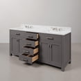 thumbnail image 4 of Water Creation Madison 72" Solid Hardwood Double Bathroom Vanity in Gray/Chrome, 4 of 7