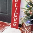 thumbnail image 6 of Glitzhome 42.00"H Christmas Wooden Welcome Sign Santa Porch Sign - Believe Hanging Signs Christmas Decoration For Front Door Wall Display, 6 of 8