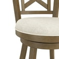 thumbnail image 6 of Hillsdale Furniture Hamlin Wood Bar Height Swivel Stool, Brush Gray, 6 of 11