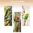 thumbnail image 2 of PAMINGONO Bird Mirror for Cage Large Parrot Toys Round Bell Design 1 Set Orange Plastic Metal, 2 of 8