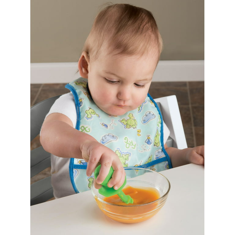 Baby Spoons First Stage Silicone Baby Spoon – Self Feeding Baby Utensils –  Infant Spoons First Stage Baby Feeding Spoon - Soft & Gentle on Gums - BPA