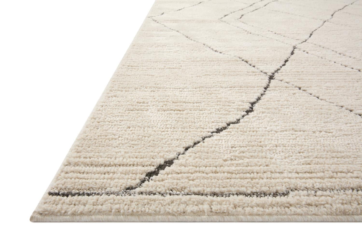 Loloi Fabian Ivory / Charcoal 2'-7" x 12'-0" Area Rug