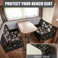thumbnail image 2 of XYZCANDO Butterfly Floral RV Dinette Cushion Covers Comfortable Couch Cover 2 Cushion Sofa Universal RV Accessories Stretchable RV Dinette Cushions for Women Slip Covers for Loveseat Black, 2 of 7