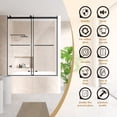 thumbnail image 5 of Belizzi By Pass Frameless Exposed Roller Tub Door with Clear Glass, 5 of 14