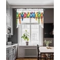 thumbnail image 3 of Colorful Parrot Swag Valances for Windows, Small Curtains Drapes, Watercolor Modern Funny Animal Bird Kitchen Window Curtains Over Sink Window Treatment Valance for Bedroom/Bathroom 56"x36", 3 of 5