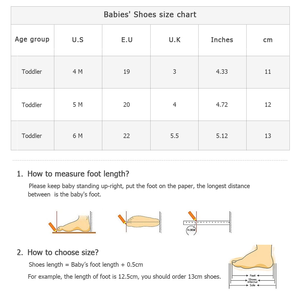 13cm baby shoe size