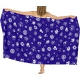 thumbnail image 6 of HAPPY BAY Women's Beachwear Summer Beach Coverups Wrap Bathing suit Costumes Bikini Wraps Skirt Sarong Cover ups for Women One Size Clip Art Skull, Royal Blue, 6 of 6