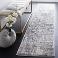 thumbnail image 2 of SAFAVIEH Toscana Fedelma Abstract Polyester Runner Rug, Ivory/Grey, 2' x 9', 2 of 6