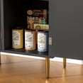 thumbnail image 6 of Fluted Buffet Sideboard with 3 Doors, Modern Accent Cabinet with Adjustable Shelves, Kitchen Storage with Golden Handles, Coffee Bar for Kitchen, Dining Room, Black, 6 of 9