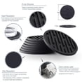 thumbnail image 5 of Drink Coasters with Holder, Set of 6 Silicone Coasters Tabletop Protection for Any Table Type, (Black), 5 of 5