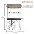 thumbnail image 4 of Alpine Corporation 51" x 24" x 75" Decorative Metal Garden Cart, Black/Brown, 4 of 13