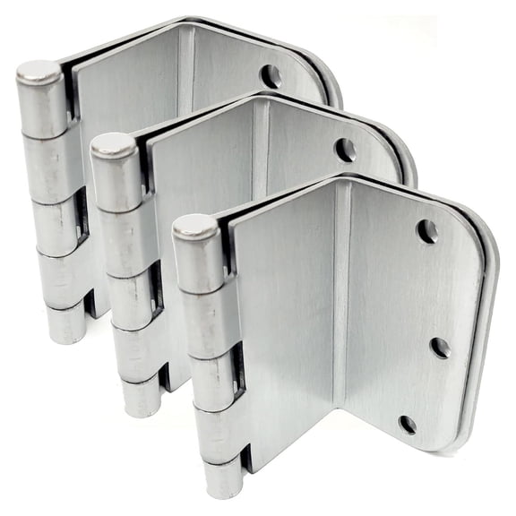 3.5 Inch Swing Clear Offset Door Hinge 3-Pack - Chrome 5/8 Inch