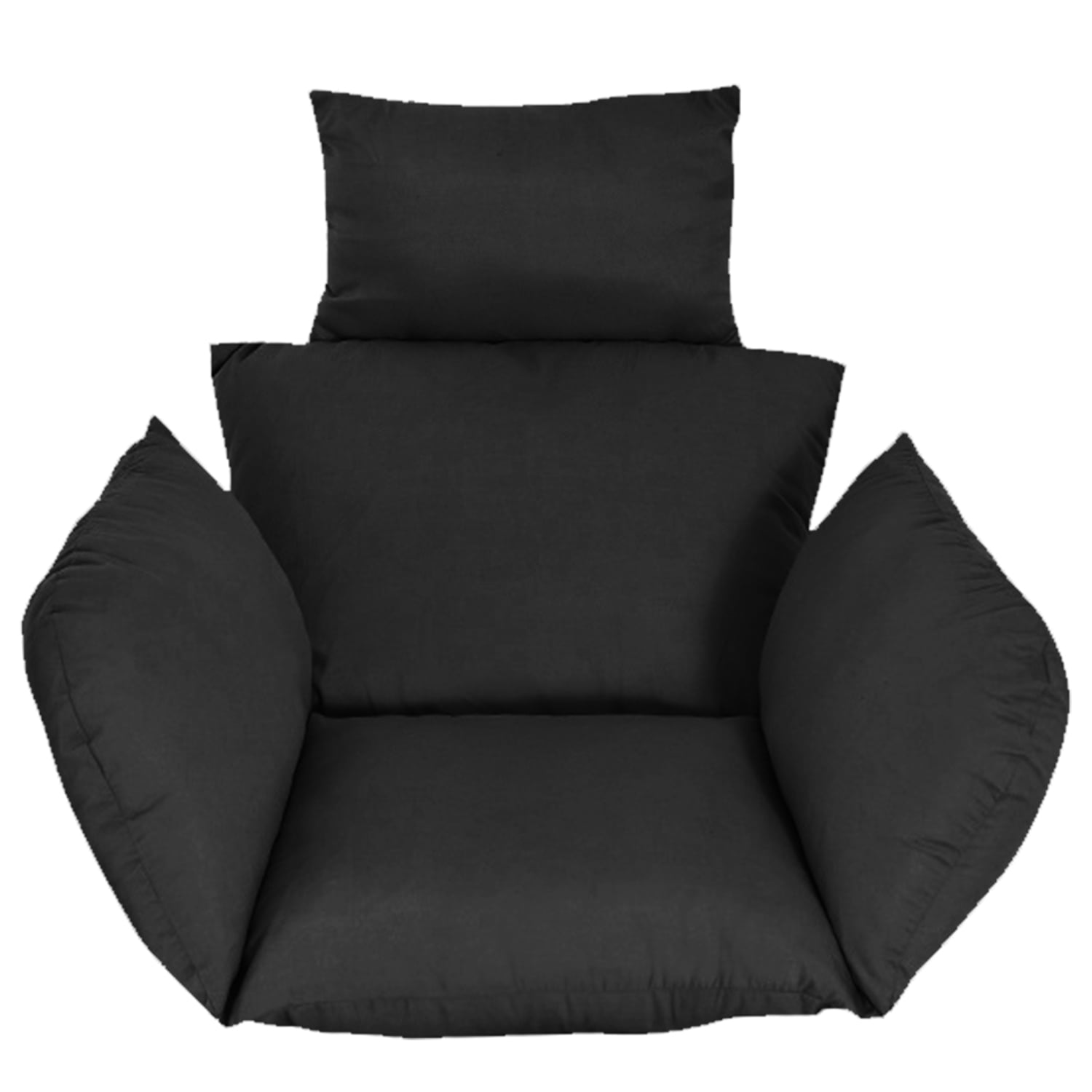 Outdoor Egg Chair Cushions Hanging Basket Seat Cushion Thicken Soft Egg Swing Chair Pad with Headrest for Backyard, Deck, Sun Room, Garden,Swimming Pool
