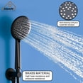 thumbnail image 4 of CASAINC 5-Spray Patterns 9.5 in. Wall Mount Dual Shower Heads in Spot Resist Matte Black, 4 of 10