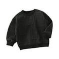 thumbnail image 2 of Boys Hoodies Solid Color 3D Letter Embossed Pullover Hoodie Top Crew Neck Fall Hoodies for Boys Size 3-4Y, 2 of 3