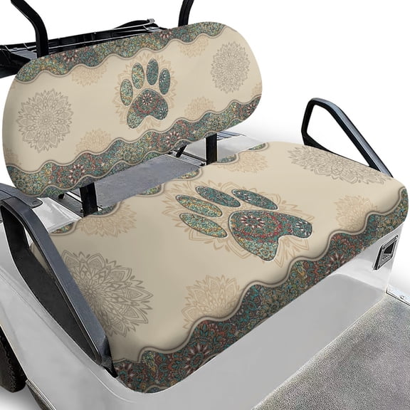 Pzuqiu Golf Cart Seat Cover Washable, for Outdoor, Golf Seat Covers for Cart, Compatible with Club Car Precedent Ezgo Golf Cart