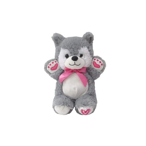 Way To Celebrate Valentine's Day Medium Plush Heart Foot Husky Way To Celebrate Valentine's Day Medium Plush Heart Foot Husky